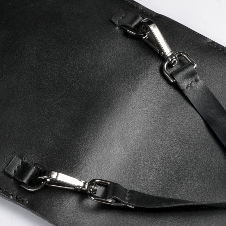 Geanta minimalista piele naturala neagra [2]
