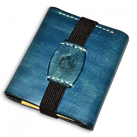 Portofel de buzunar trifold piele naturala JEANS [1]