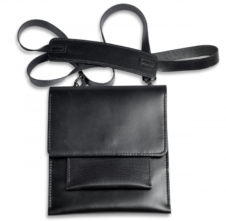 Genti piele naturala - Geanta minimalista piele naturala neagra