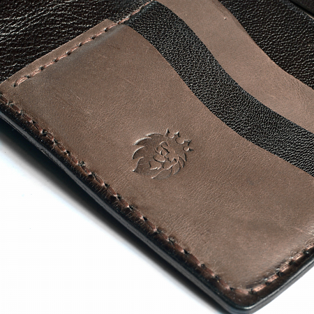Portofel trifold piele naturala maro-bej [3]
