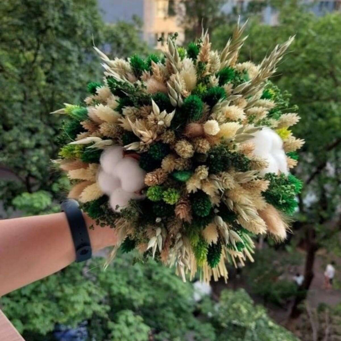 Buchet cununie/nunta, culori alb si verde [4]