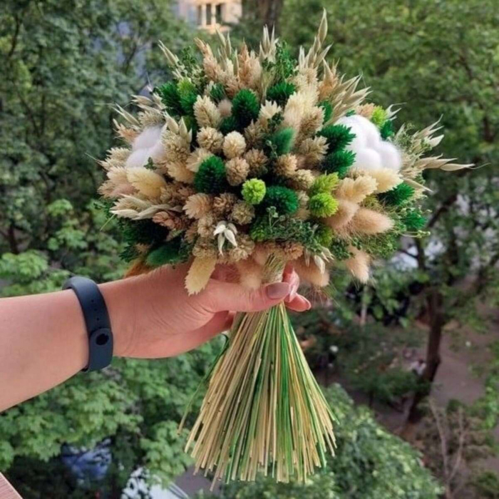 Buchet cununie/nunta, culori alb si verde [3]