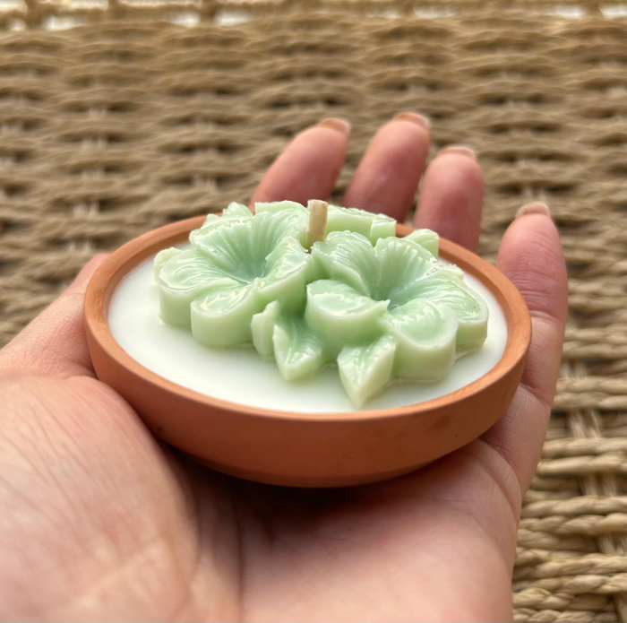 Floare cires în vas ceramic | Lumânări parfumate | Mărturii [3]