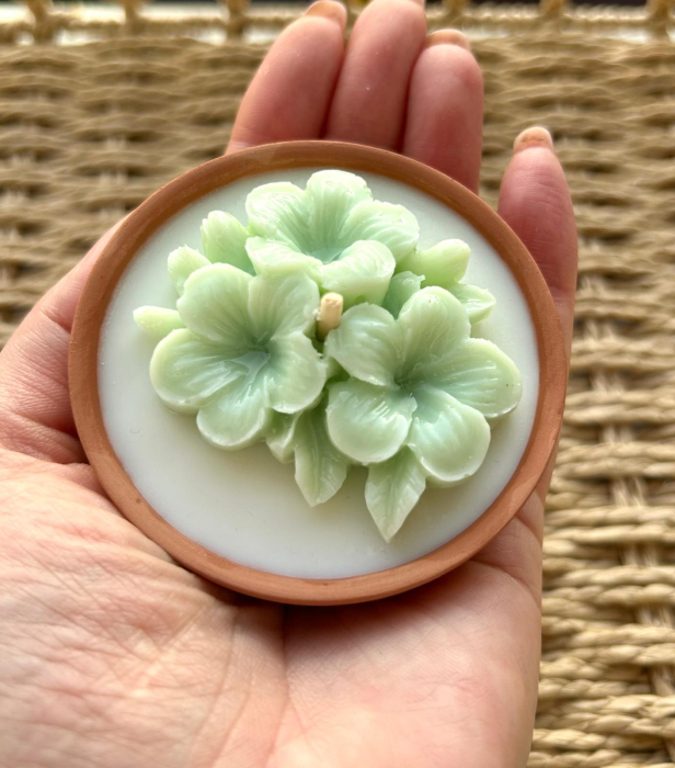 Floare cires în vas ceramic | Lumânări parfumate | Mărturii [4]