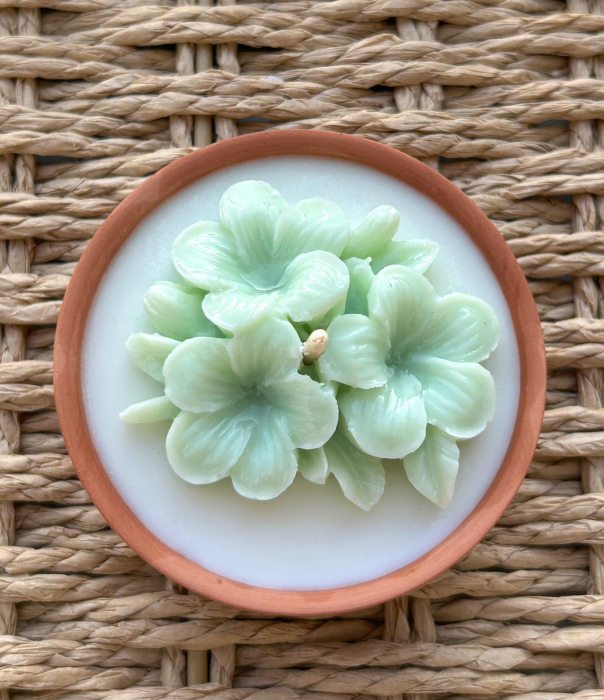 Floare cires în vas ceramic | Lumânări parfumate | Mărturii [2]
