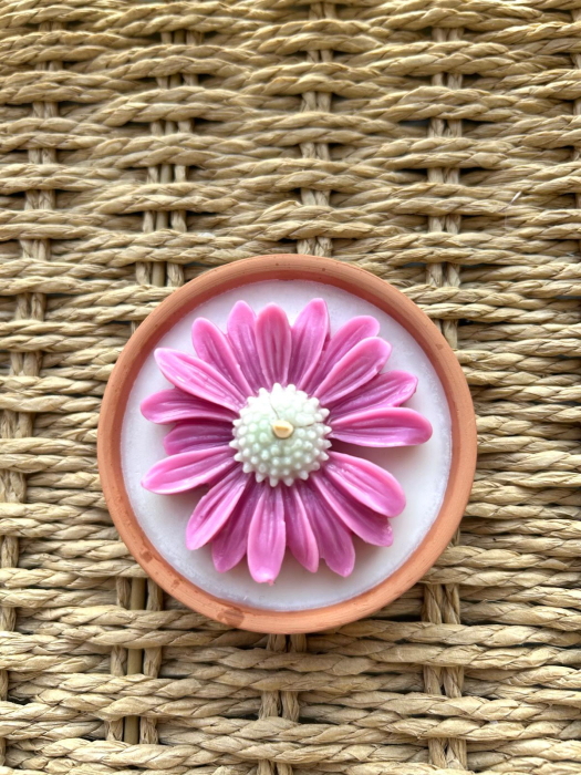 Margaretă în vas ceramic | Lumânări parfumate | Mărturii [5]