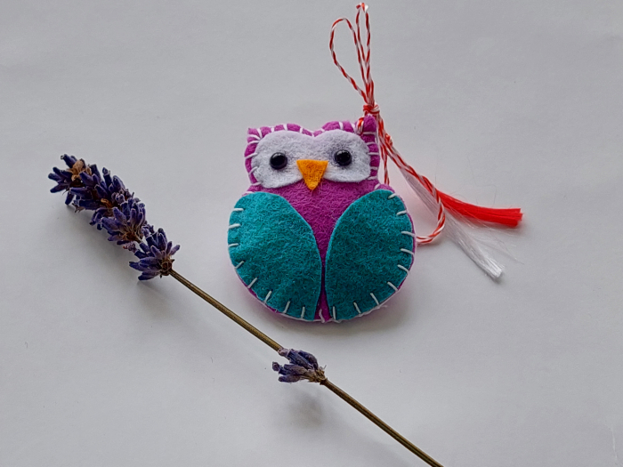 Mărțișor broșă – Bufniță cu lavandă [4]