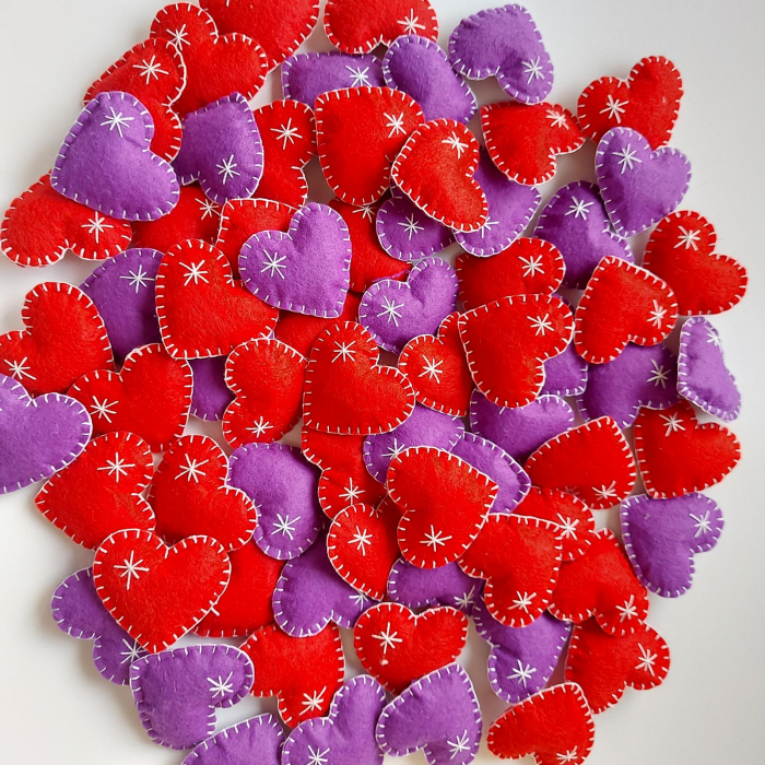 Mărțișor broșă – Inimă cu lavandă [1]