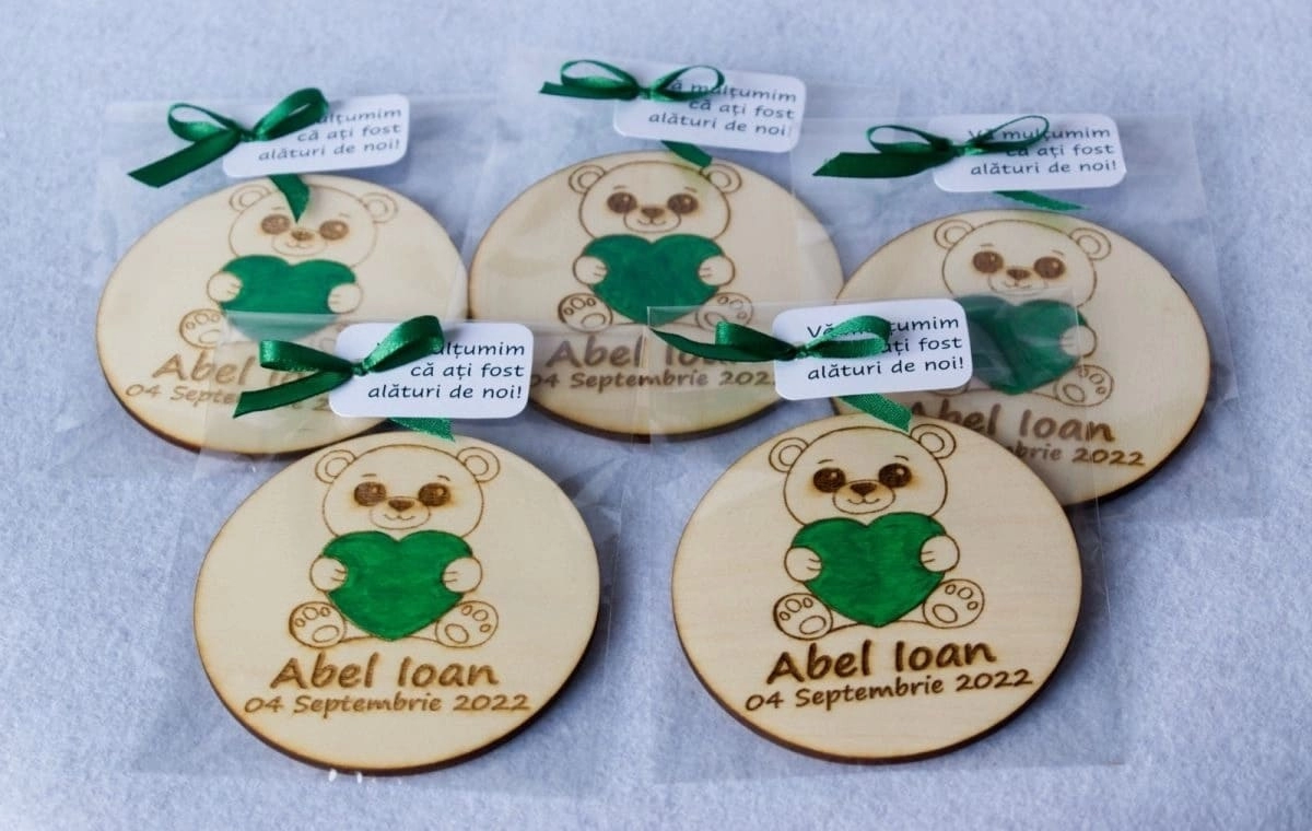 Marturie botez personalizata, cu magnet, URSULET [2]