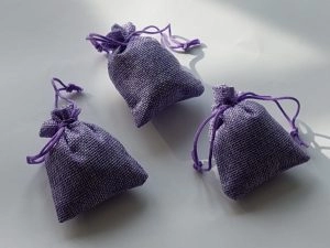 Marturie Saculet umplut cu lavanda, Lila, material iuta [3]