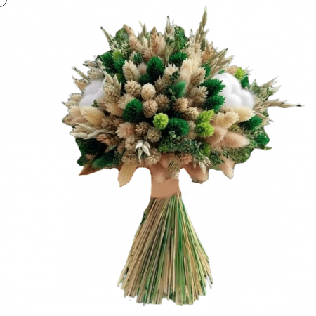 Aniversări - Buchet cununie/nunta, culori alb si verde