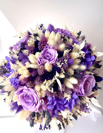 Buchet mireasă/nașă în cromatică alb-lila [3]