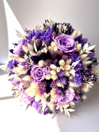Buchet mireasă/nașă în cromatică alb-lila [5]