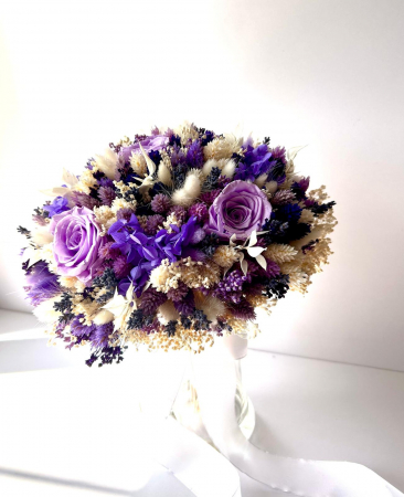 Buchet mireasă/nașă în cromatică alb-lila [4]