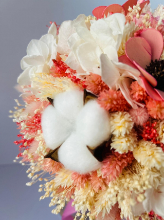 Buchet mireasă/nașă în cromatică alb-roz [3]