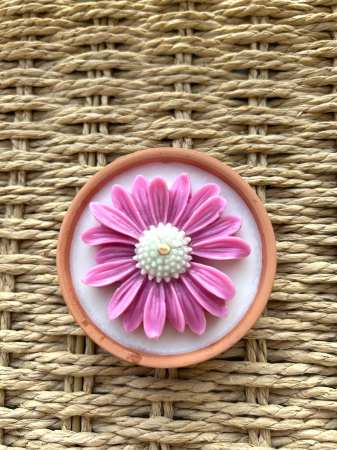 Margaretă în vas ceramic | Lumânări parfumate | Mărturii [4]