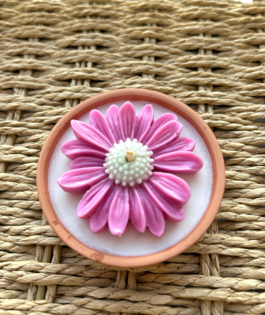 Margaretă în vas ceramic | Lumânări parfumate | Mărturii [3]