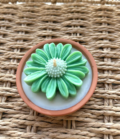 Margaretă în vas ceramic | Lumânări parfumate | Mărturii [2]