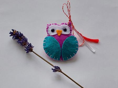 Mărțișor broșă – Bufniță cu lavandă [3]