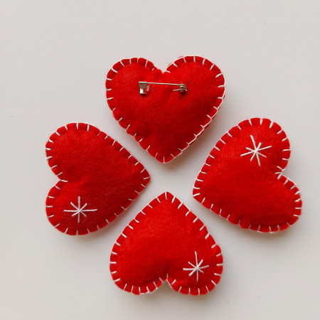 Mărțișor broșă – Inimă cu lavandă [1]