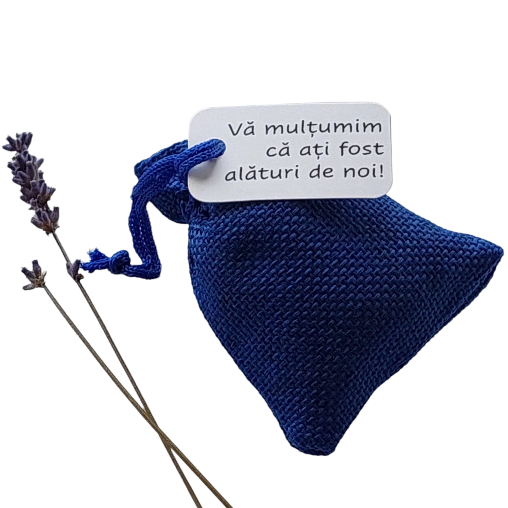 Saculeț cu lavandă - Marturie Saculet umplut cu lavanda, Albastru, material iuta