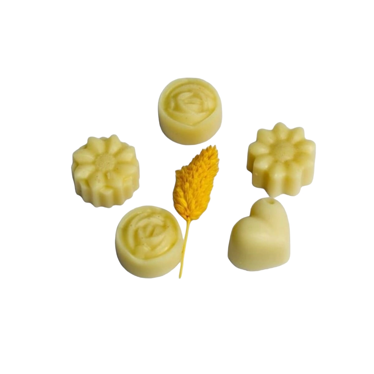 Mărturie nuntă/botez - Marturii capsule din ceara de soia si parfum de grepfruit/mango – galben