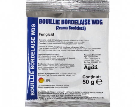 Fungicide - Fungicid ZEAMA BORDELEZA, Boullie Bordelaise WG - 50 GR