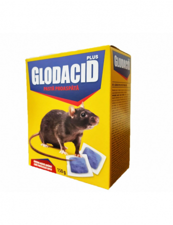 Raticide - Raticid pastă proaspătă albastră GLODACID PLUS, 150 g