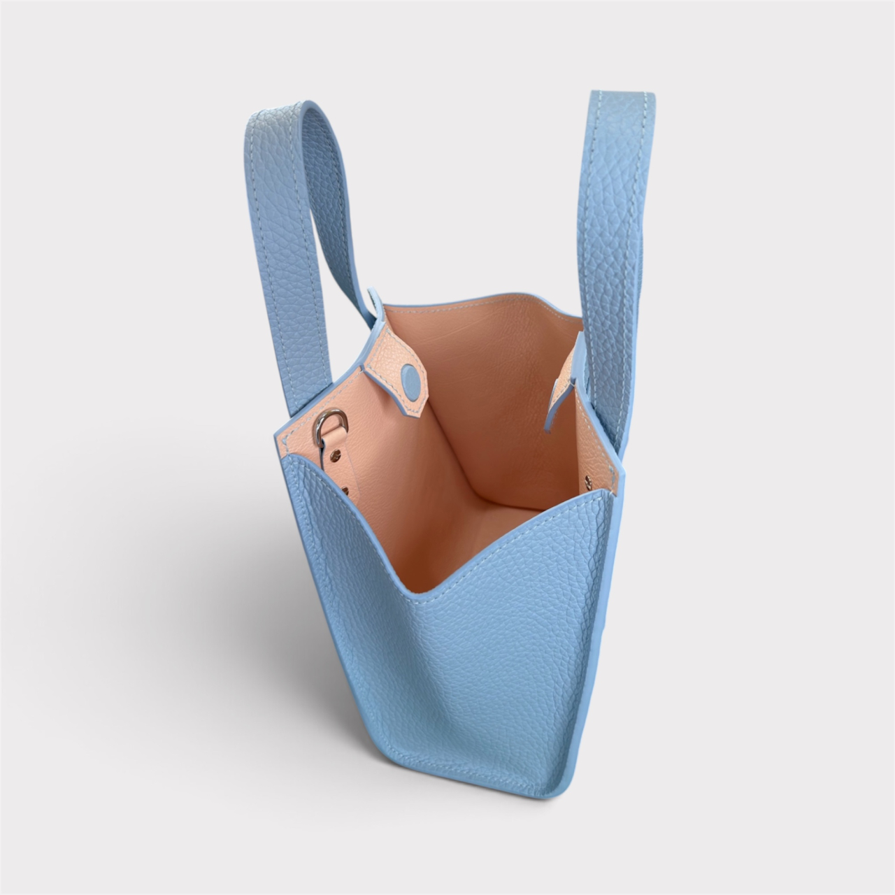 geanta piele naturala baby blue tulip lucrata manual [4]