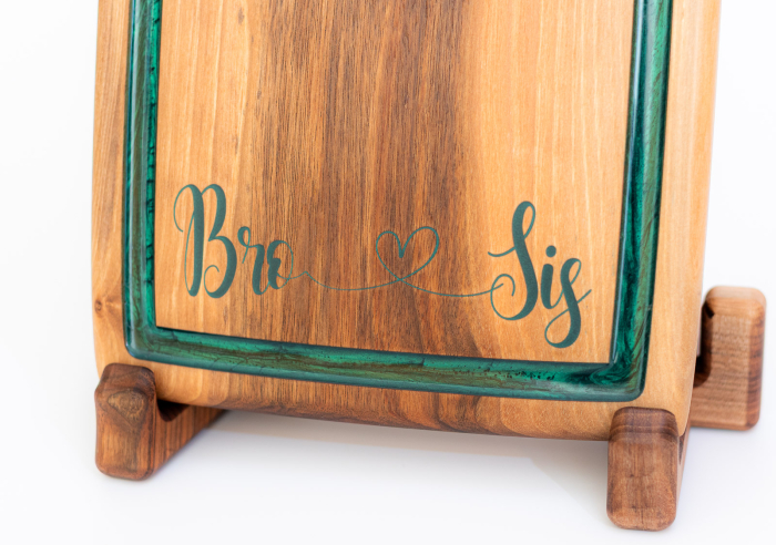 Tocator lemn masiv Forest, lucrat manual, lemn nuc - Charcuterie board [3]