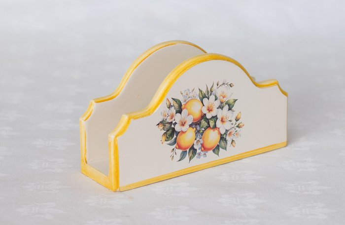 Set artizanal: suport servetele si cutie condimente [5]