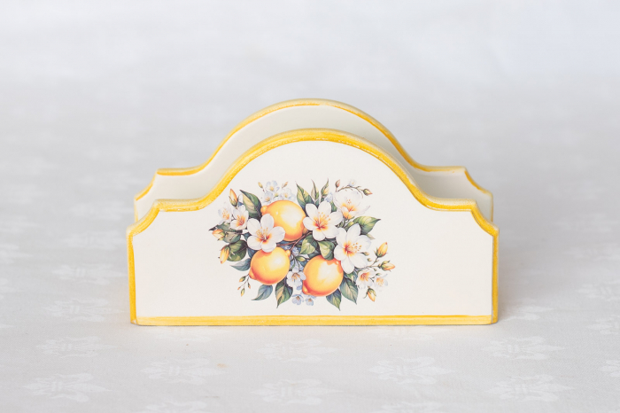 Set artizanal: suport servetele si cutie condimente [4]