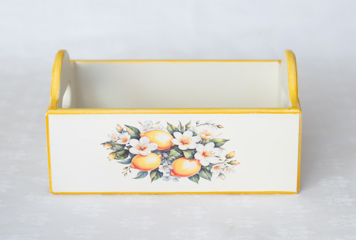 Set artizanal: suport servetele si cutie condimente [2]