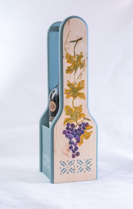 Suport sticla vin realizat manual [1]