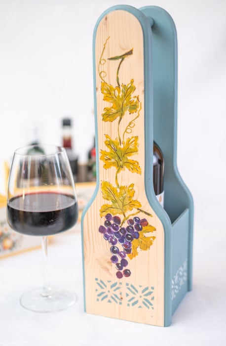 Suport sticla vin realizat manual [7]