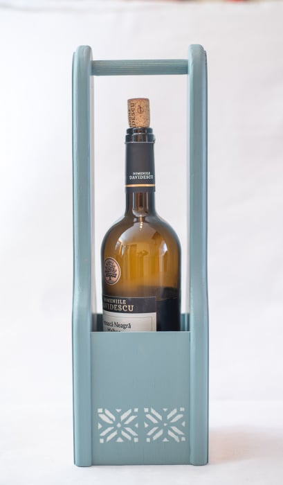 Suport sticla vin realizat manual [9]