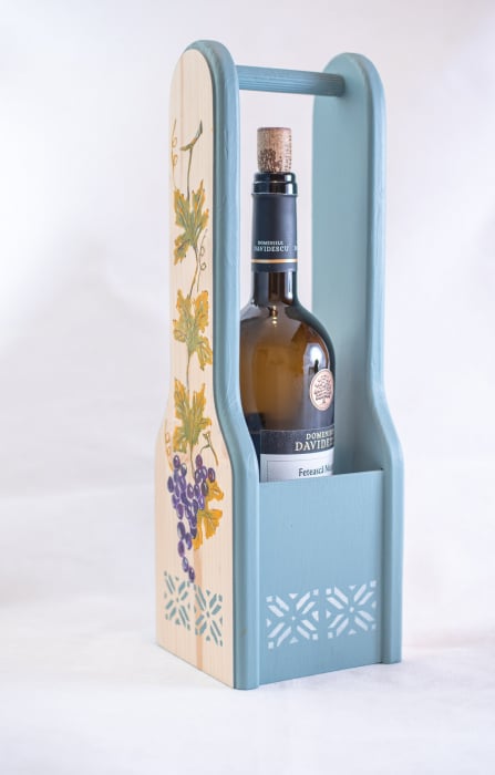 Suport sticla vin realizat manual [2]