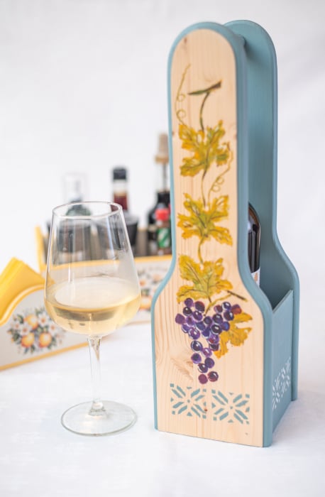 Suport sticla vin realizat manual [8]