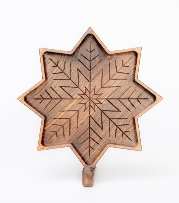 Tavita Fulg de nea din lemn de nuc [3]