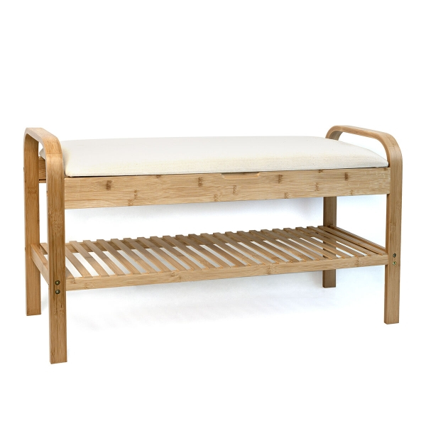Banc pentru pantofi Vinthera Moa Bej Lemn 90 x 33 x 50 cm [1]