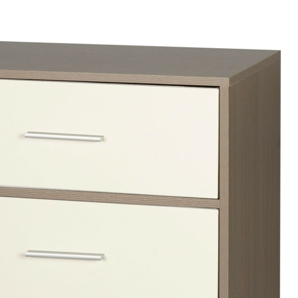 Comodă Max Home Alb Gri Modern 114 x 70 x 30 cm [3]