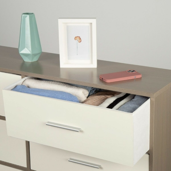 Comodă Max Home Alb Gri Modern 114 x 70 x 30 cm [5]