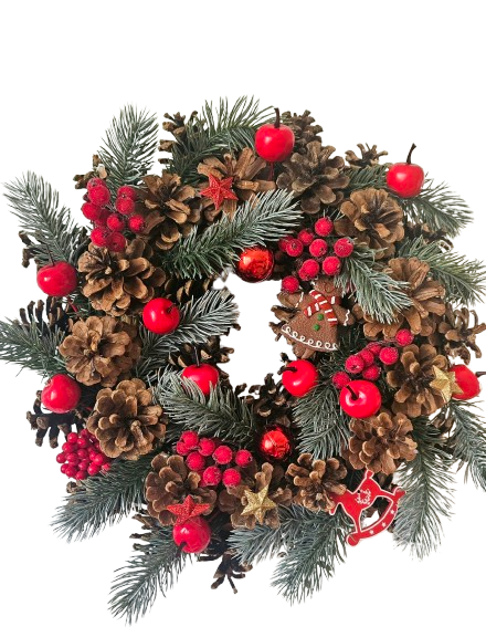 Coronita de Craciun, handmade, macese, 30 cm [1]