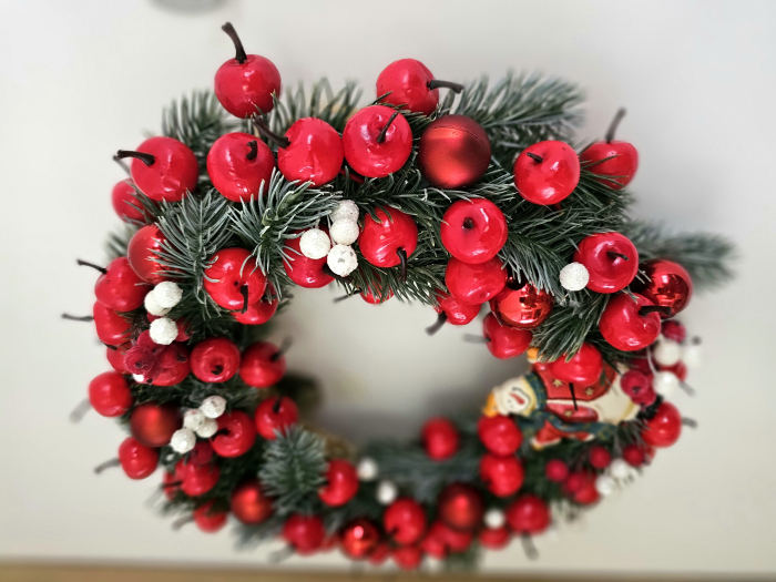 Coronita handmade, 30 cm, merisoare [5]