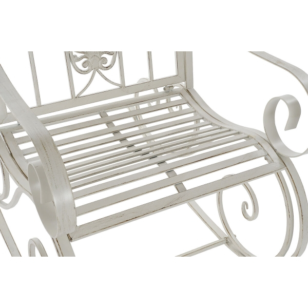 Scaun Balansoar  Metal Aluminiu Alb (63 x 89 x 92 cm) [2]