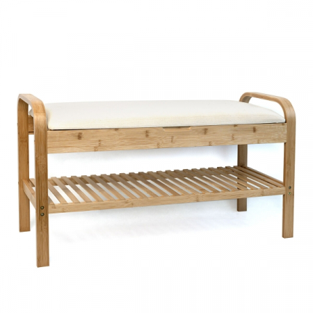 Articole Casa - Banc pentru pantofi Vinthera Moa Bej Lemn 90 x 33 x 50 cm