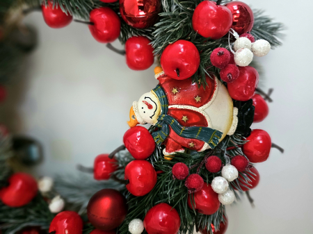 Coronita handmade, 30 cm, merisoare [2]