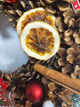 Coronita handmade, de Craiciun, 35 cm, elemente naturale [1]