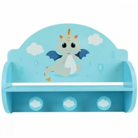 Articole copii - Cuier de perete Fun House Albastru Lemn MDF (33 x 46 x 15 cm)