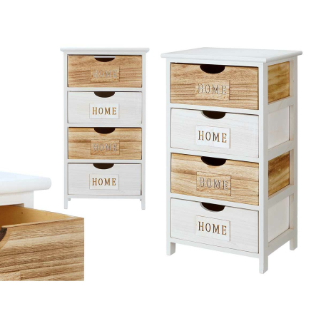 Articole Casa - Dulap cu Sertare Decor Home Alb Maro 40 x 73,5 x 29 cm